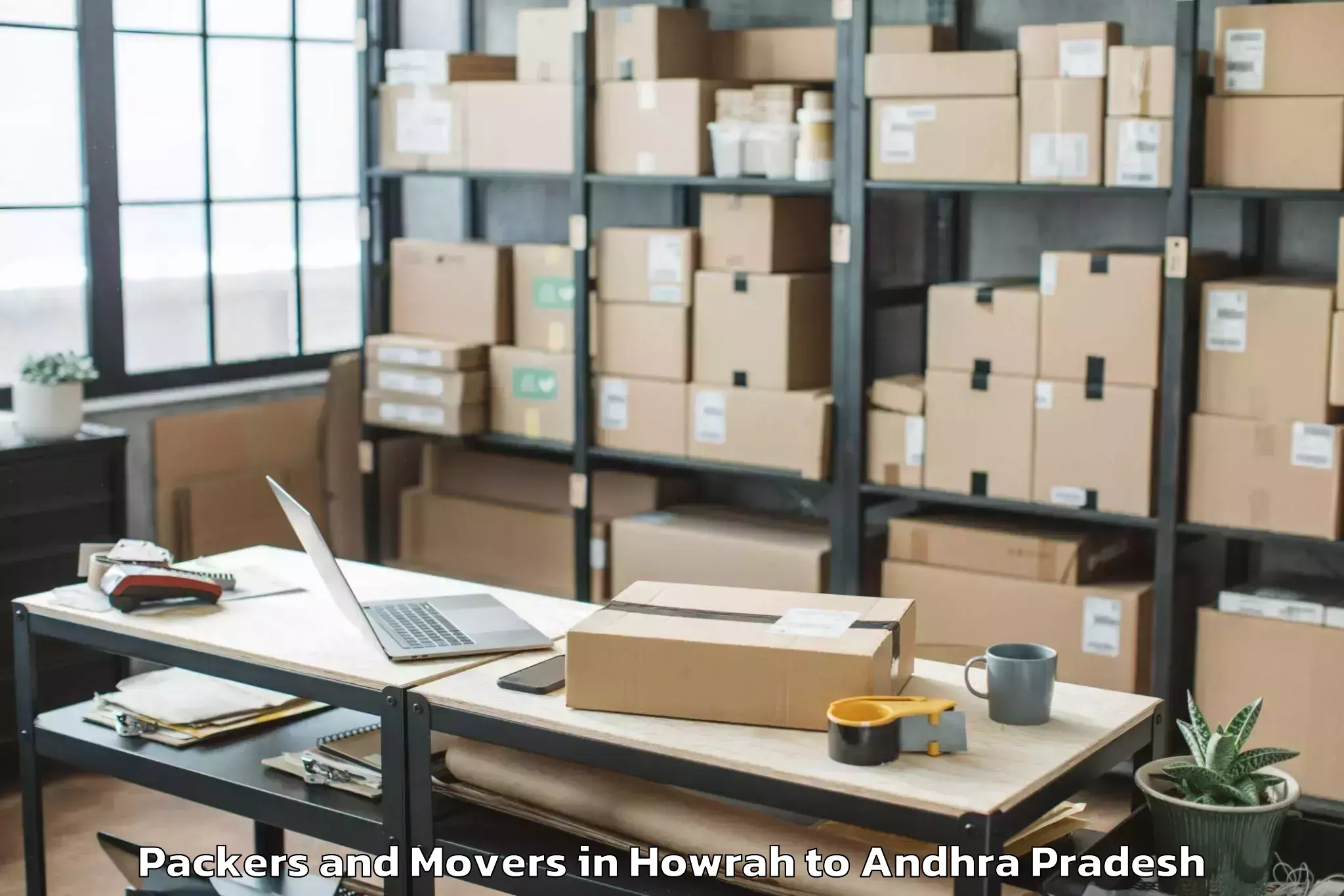 Reliable Howrah to Obuladevaracheruvu Packers And Movers